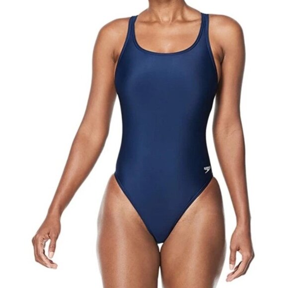 Speedo Women's Pro LT Color One Piece Super Pro Navy Blue Size 12/38 Swimsuit - Picture 1 of 10